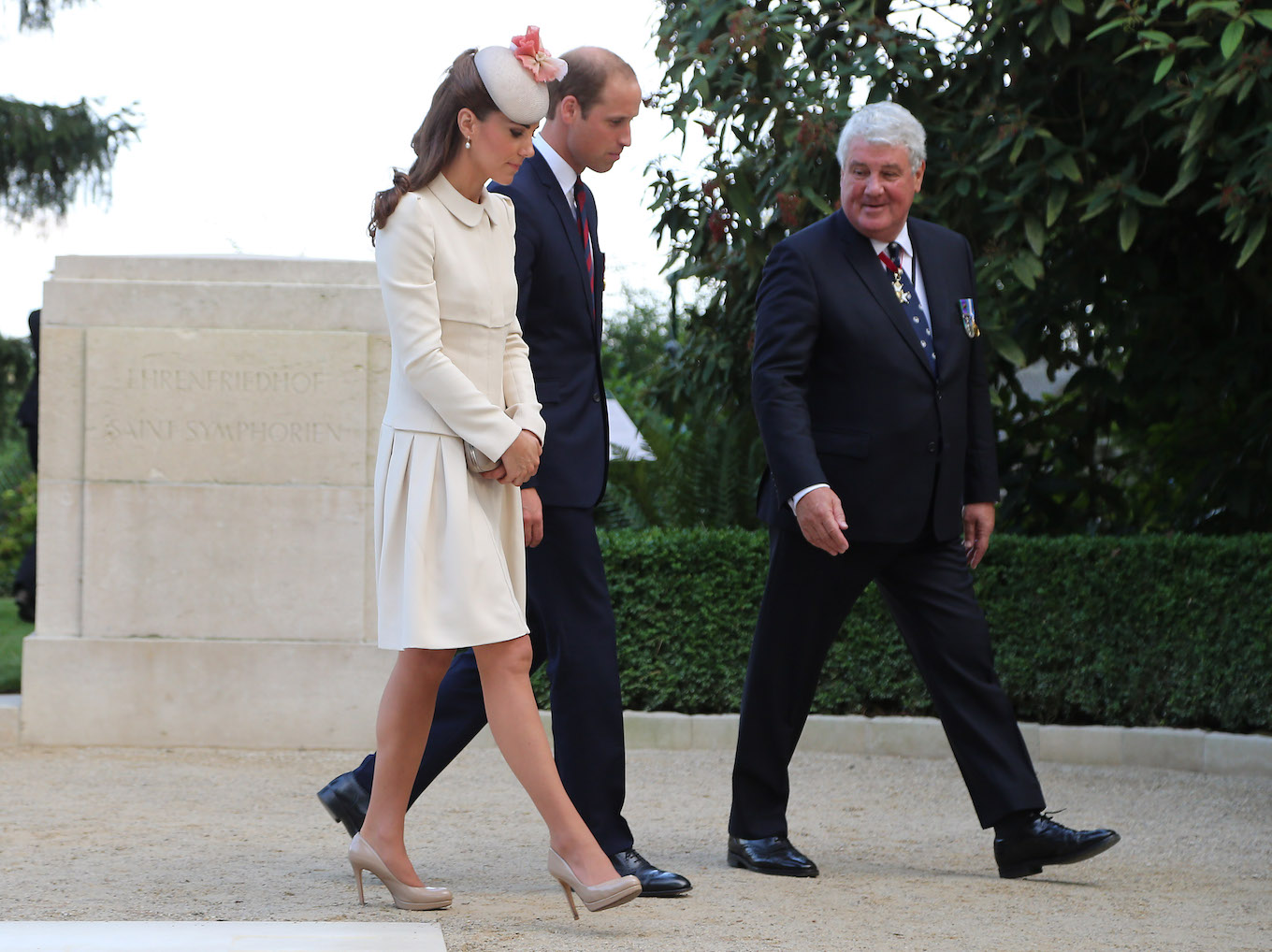 Duke & Duchess Of Cambridge And Prince Harry Attend St Symphorien Miltary Cemetery