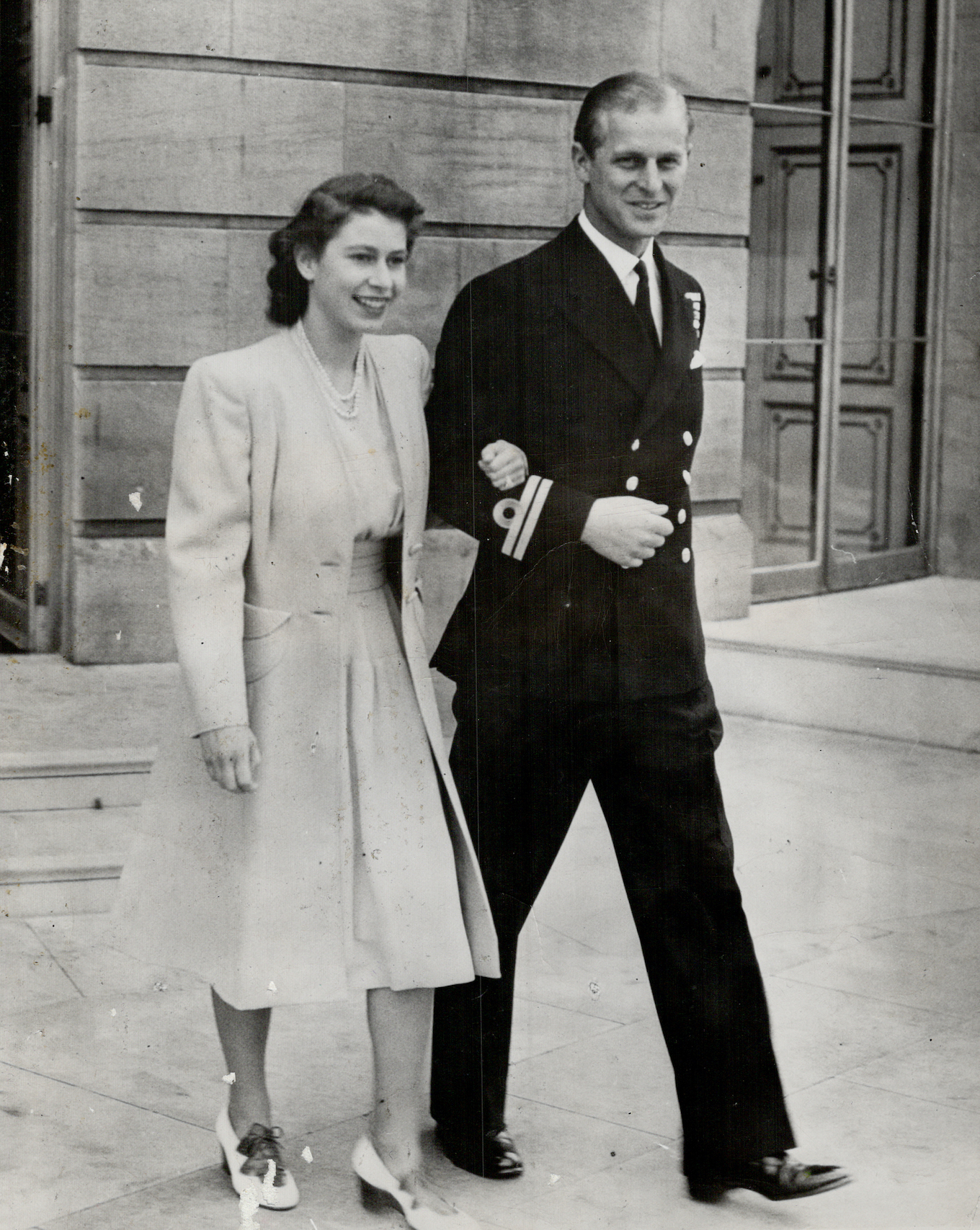 The Future Queen of England; Princess Elizabeth; and her future husband; Naval Lieut. [Incomplete]