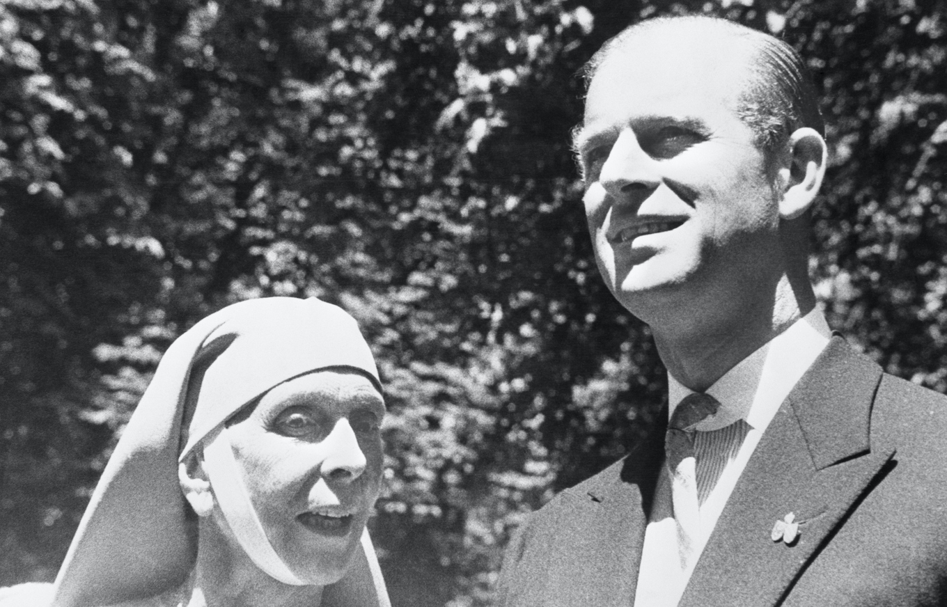 Prince Philip in Reunion with His Mother