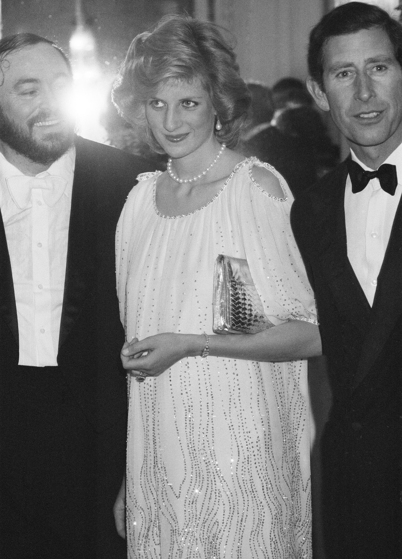 Princess Diana, Prince Charles and Luciano Pavarotti