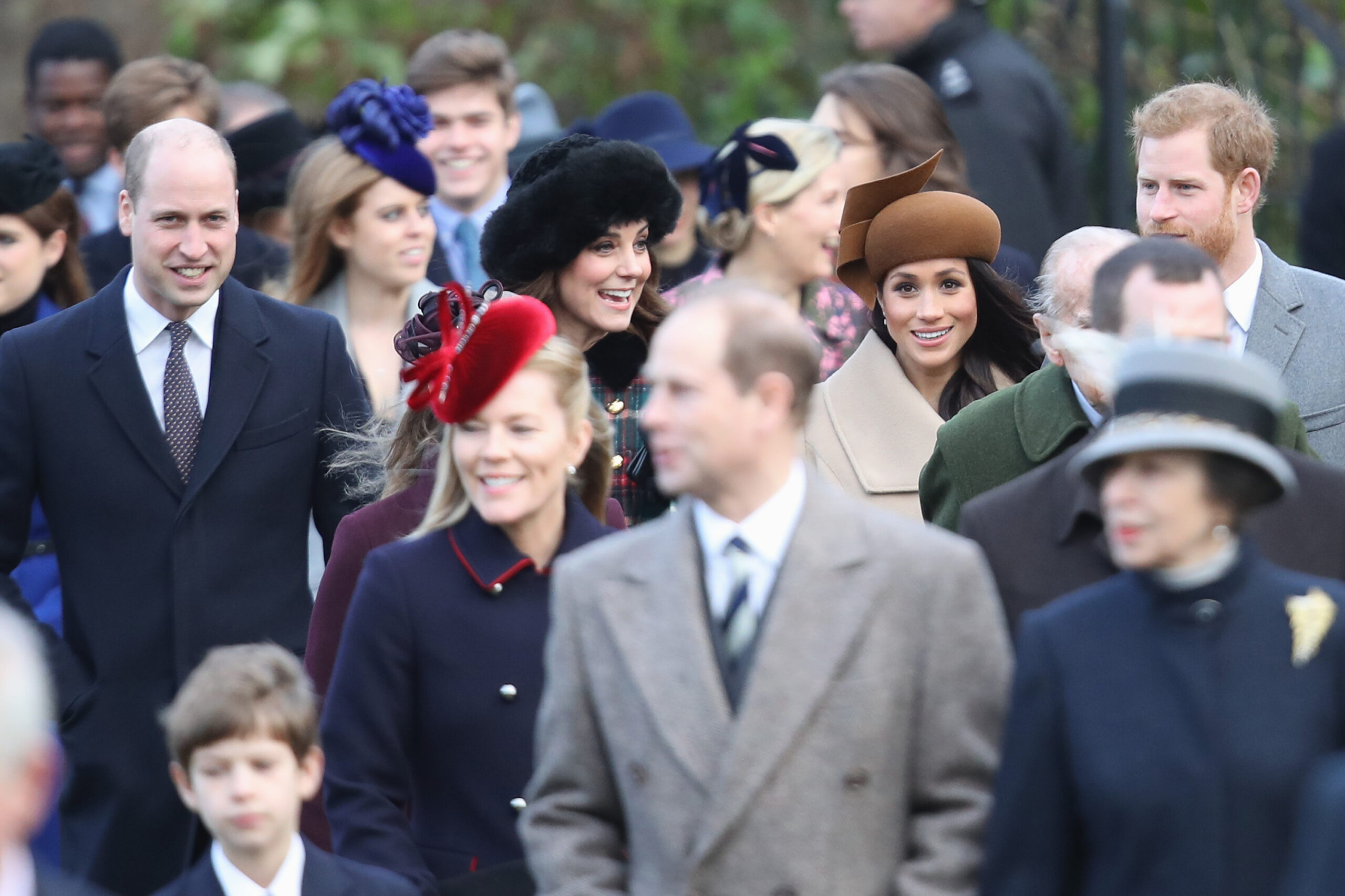 Members Of The Royal Family Attend St Mary Magdalene Church In Sandringham