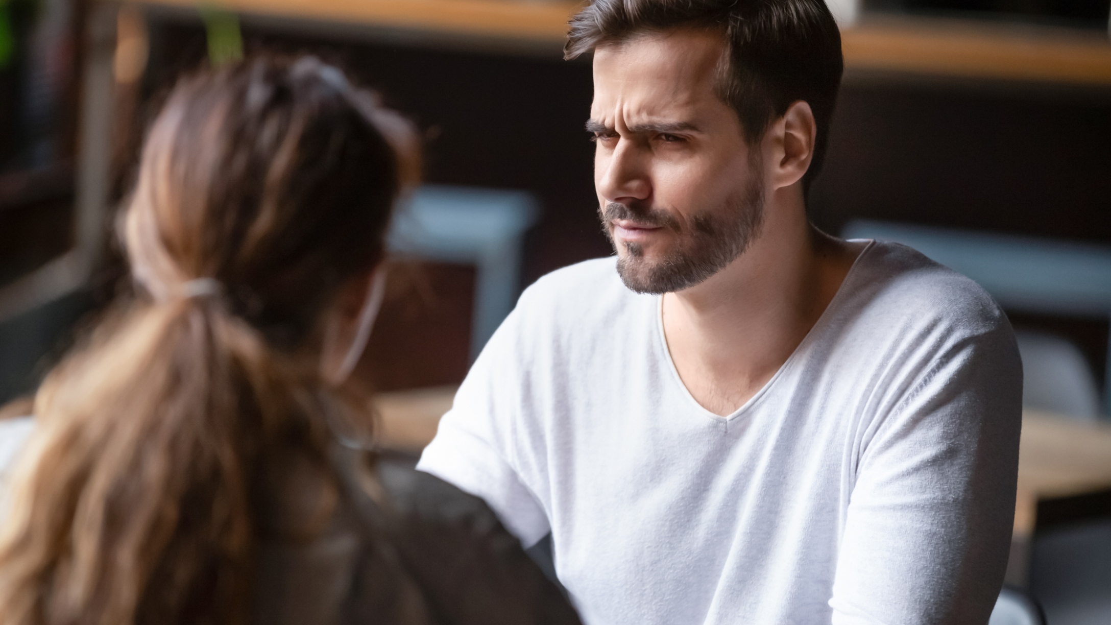Man looks skeptical