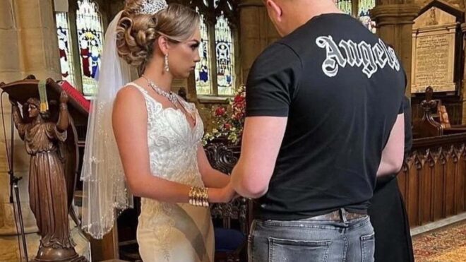 groom wore jeans