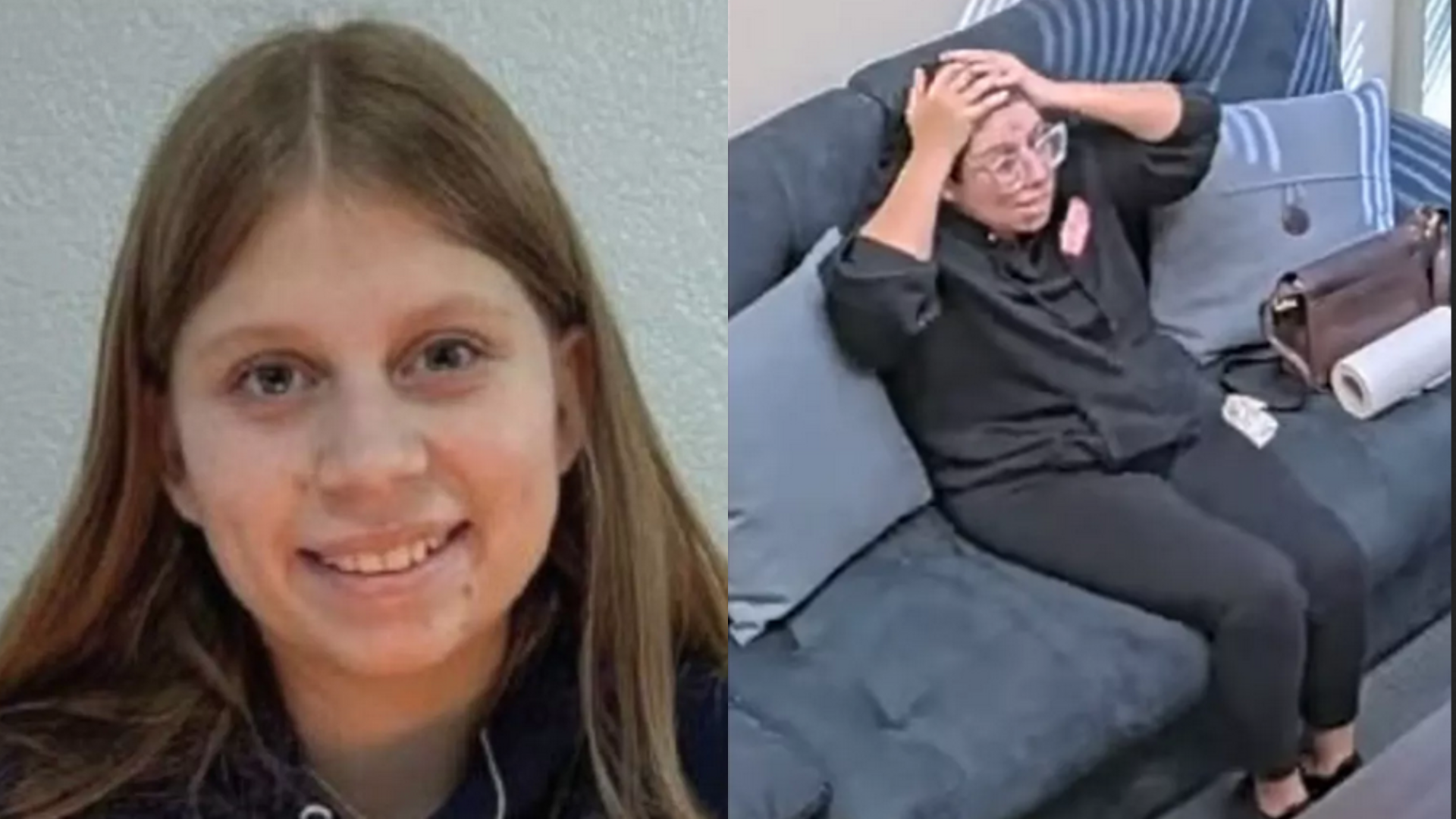 side by side of Madeline Soto and Jennifer Soto being questioned by police