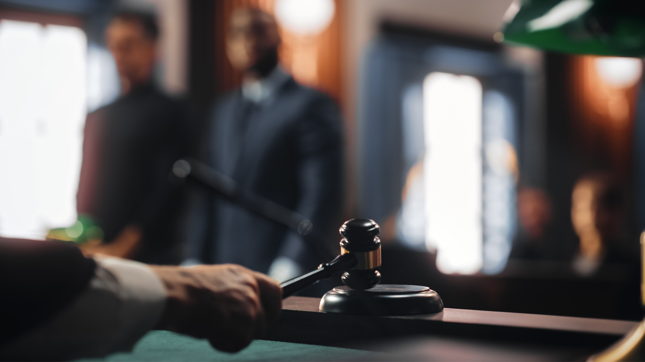 Man in courtroom