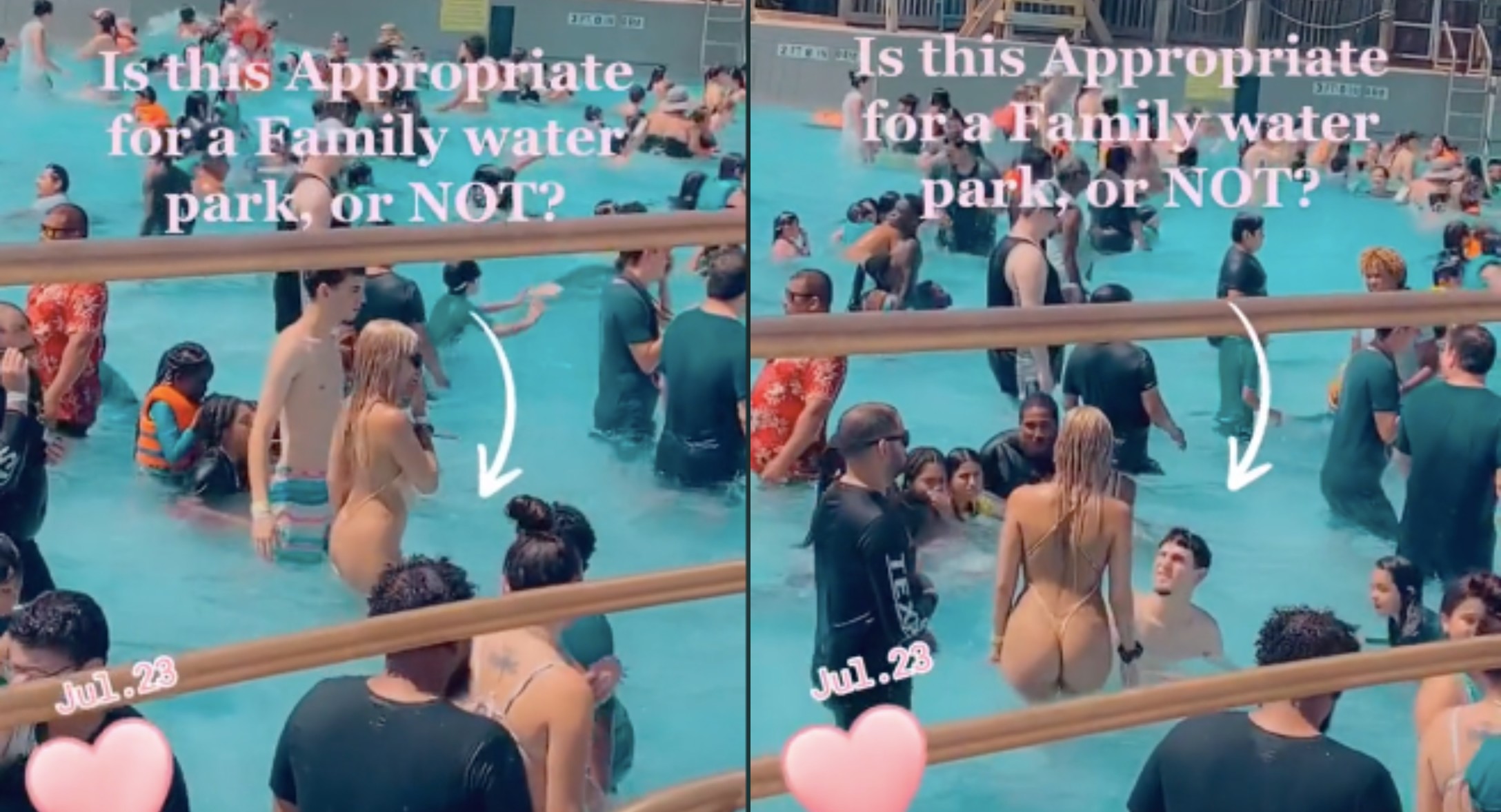 Mom Bathing Suit at Water Park