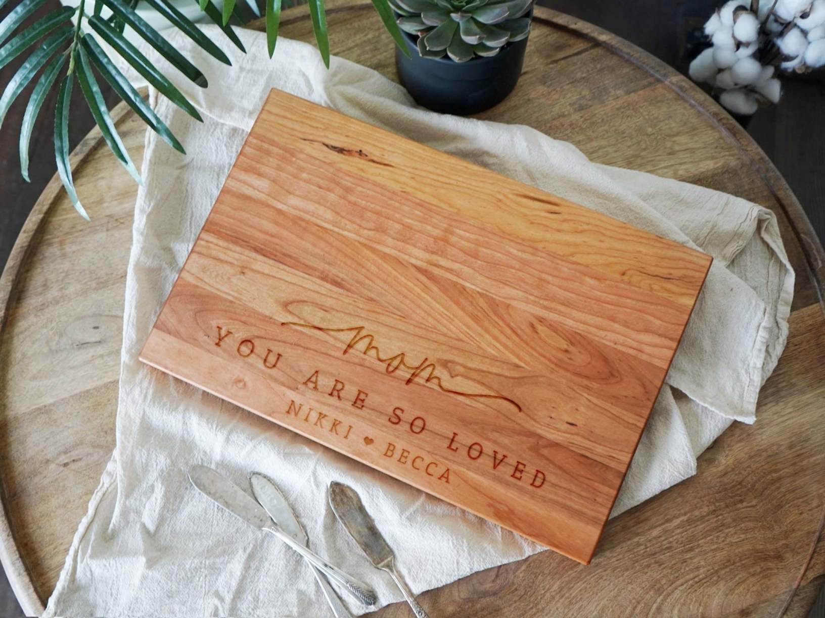 'Mom You Are So Loved' Cutting Board