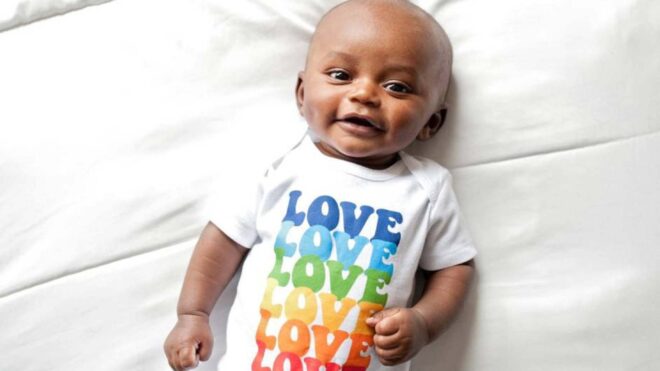 Rainbow Love Newborn Onesie