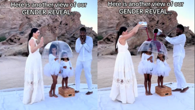 Red paint gender reveal