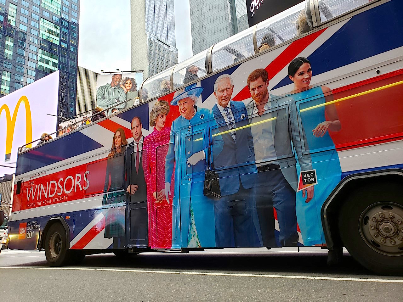 Red Bus With The Windsors - NYC
