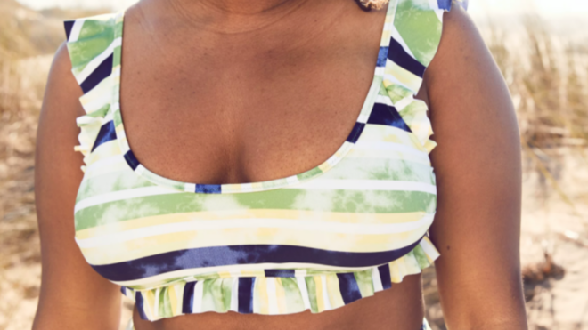 Aerie Ruffle Scoop Bikini Top