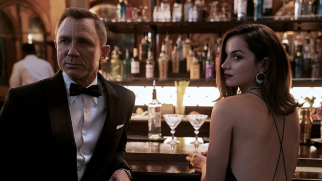 Daniel Craig and Ana de Armas in No Time to Die (2021)
