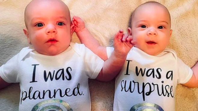 Twins Born A Week Apart