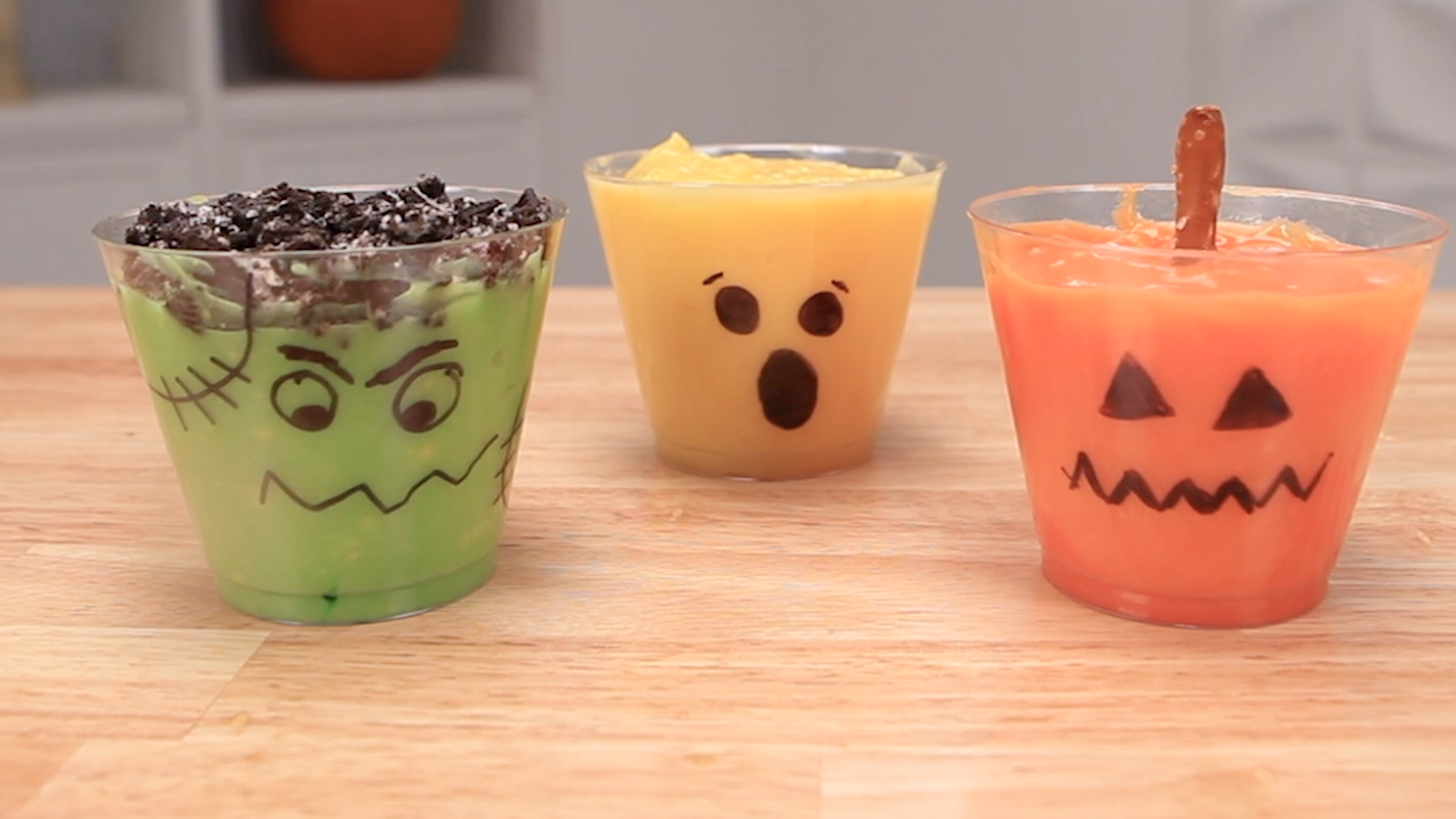 Halloween pudding treats