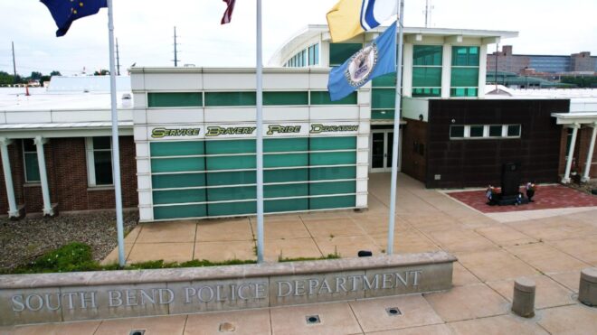 Police department building in South Bend, Indiana
