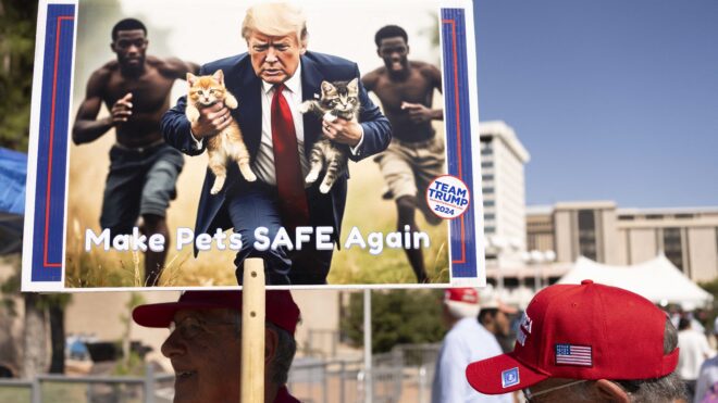 AI image of Trump carrying cats