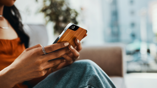 Woman texting