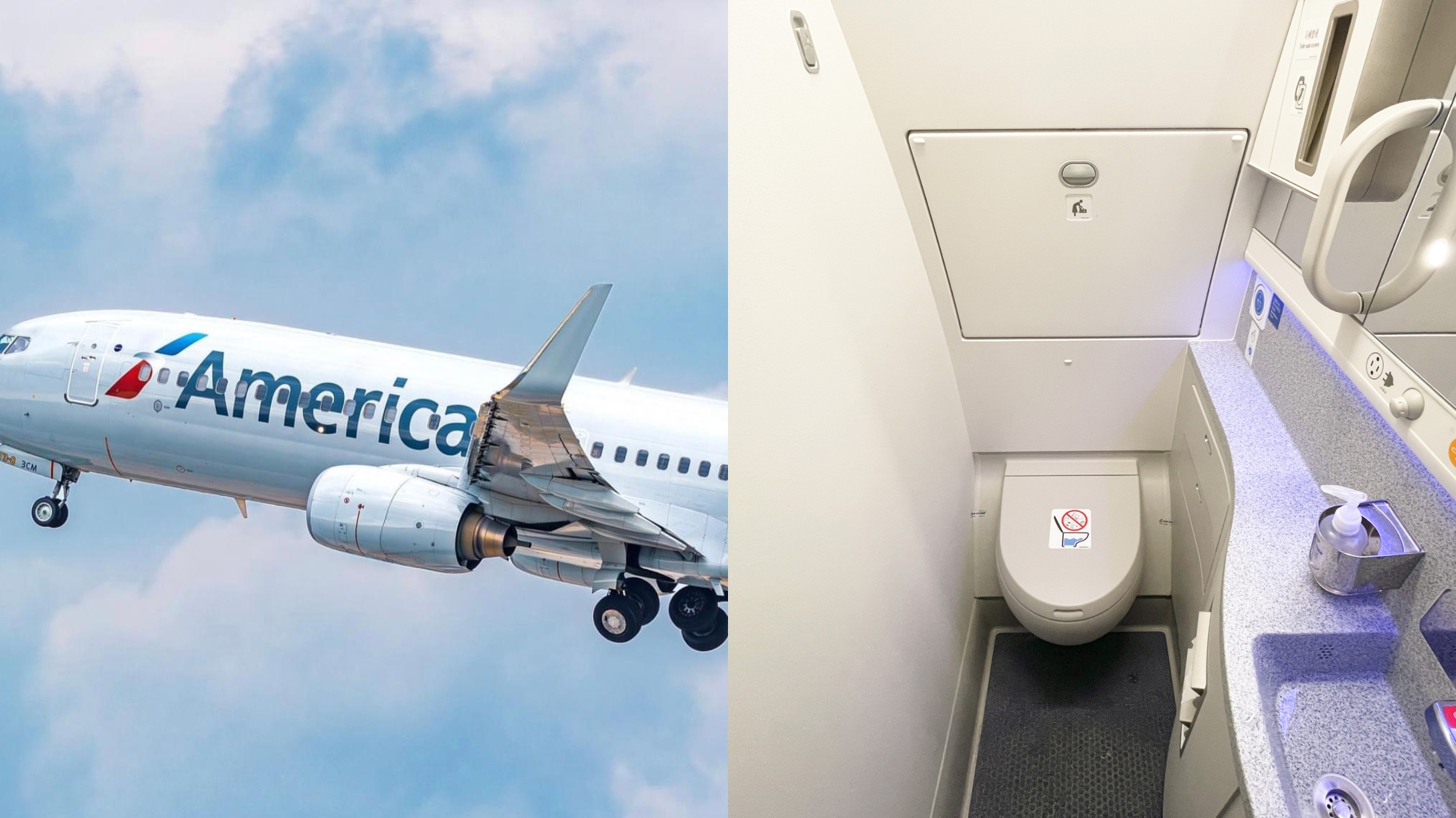 girls recorded in airline bathroom