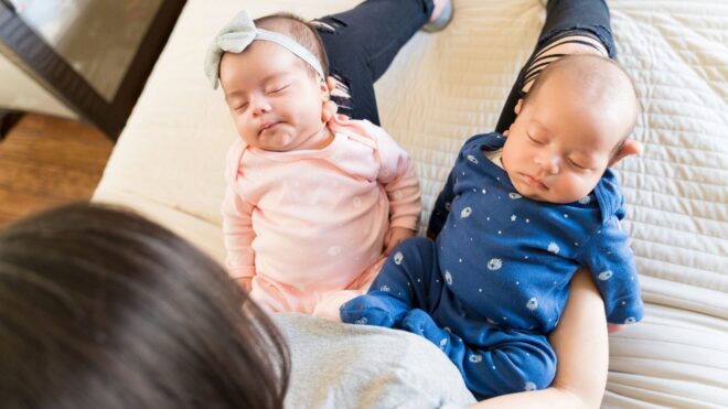 baby boy and baby girl