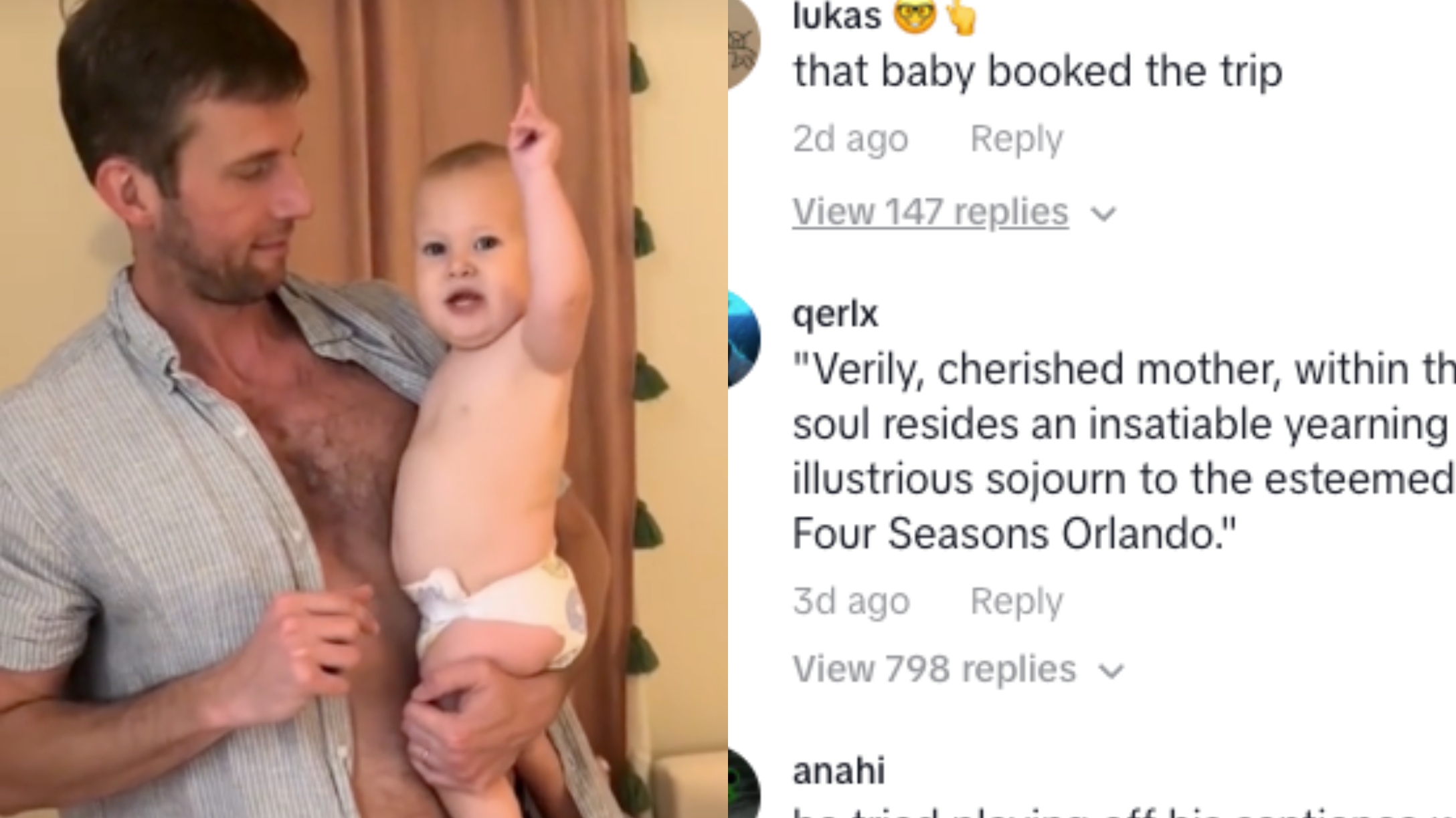 baby four seasons hotel orlando viral tiktok video