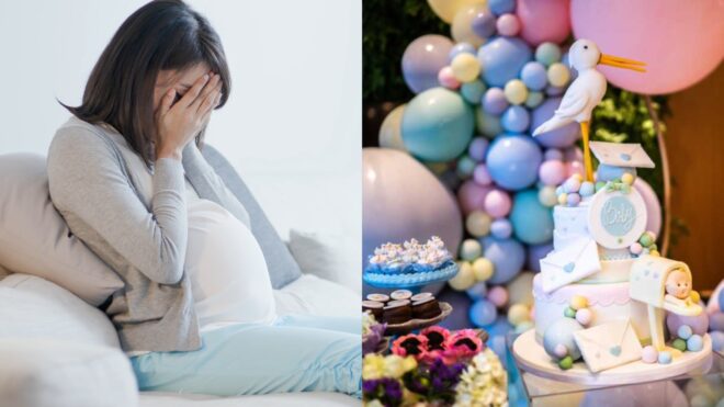 Pregnant woman stressed