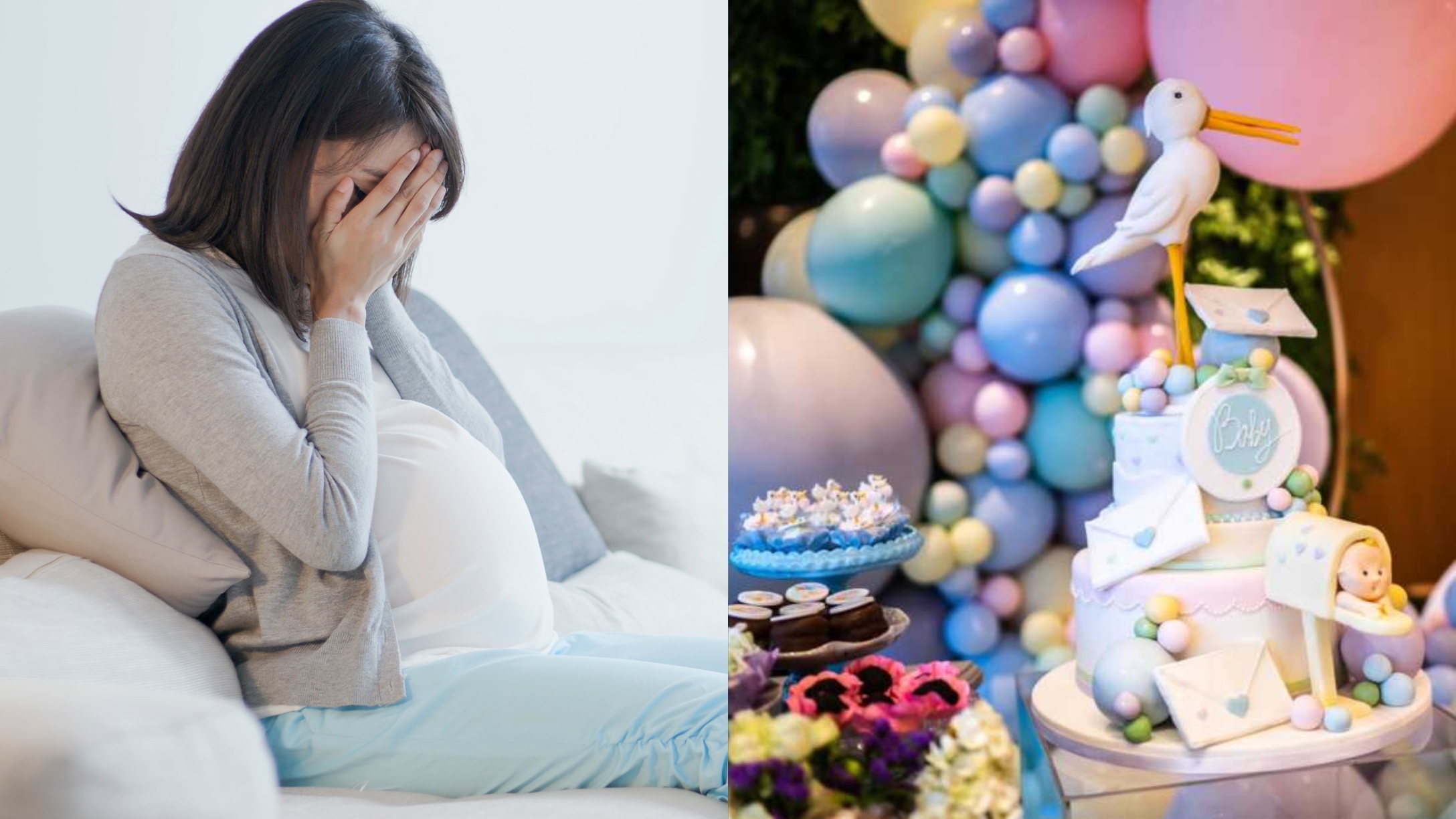 Pregnant woman stressed