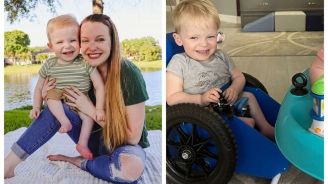 baby in wheelchair