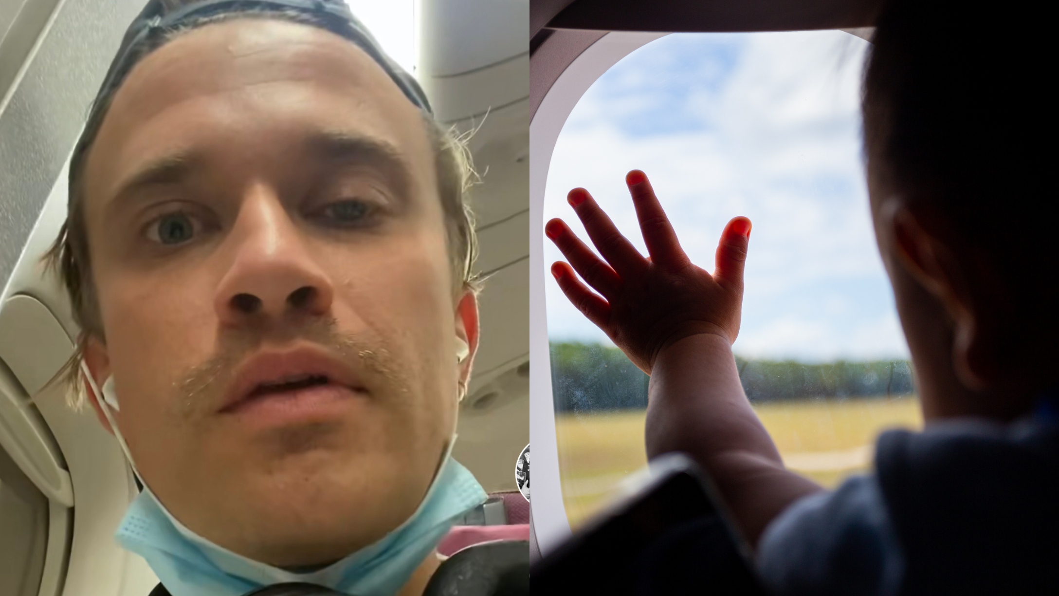 man on plane