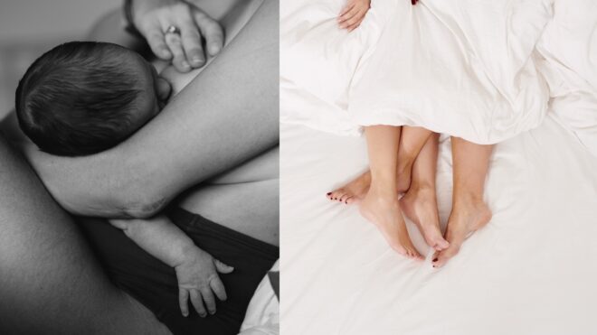 Breast-feeding during sex