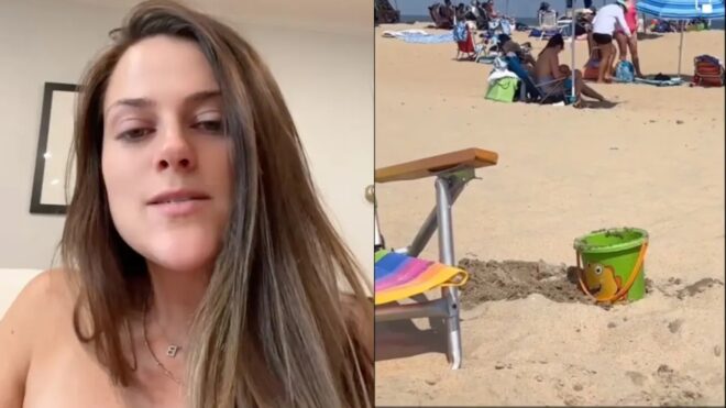 breastfeeding on the beach