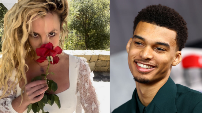 Britney Spears and Victor Wembanyama