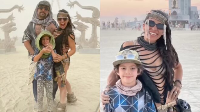 family at burning man