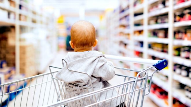shopping cart baby