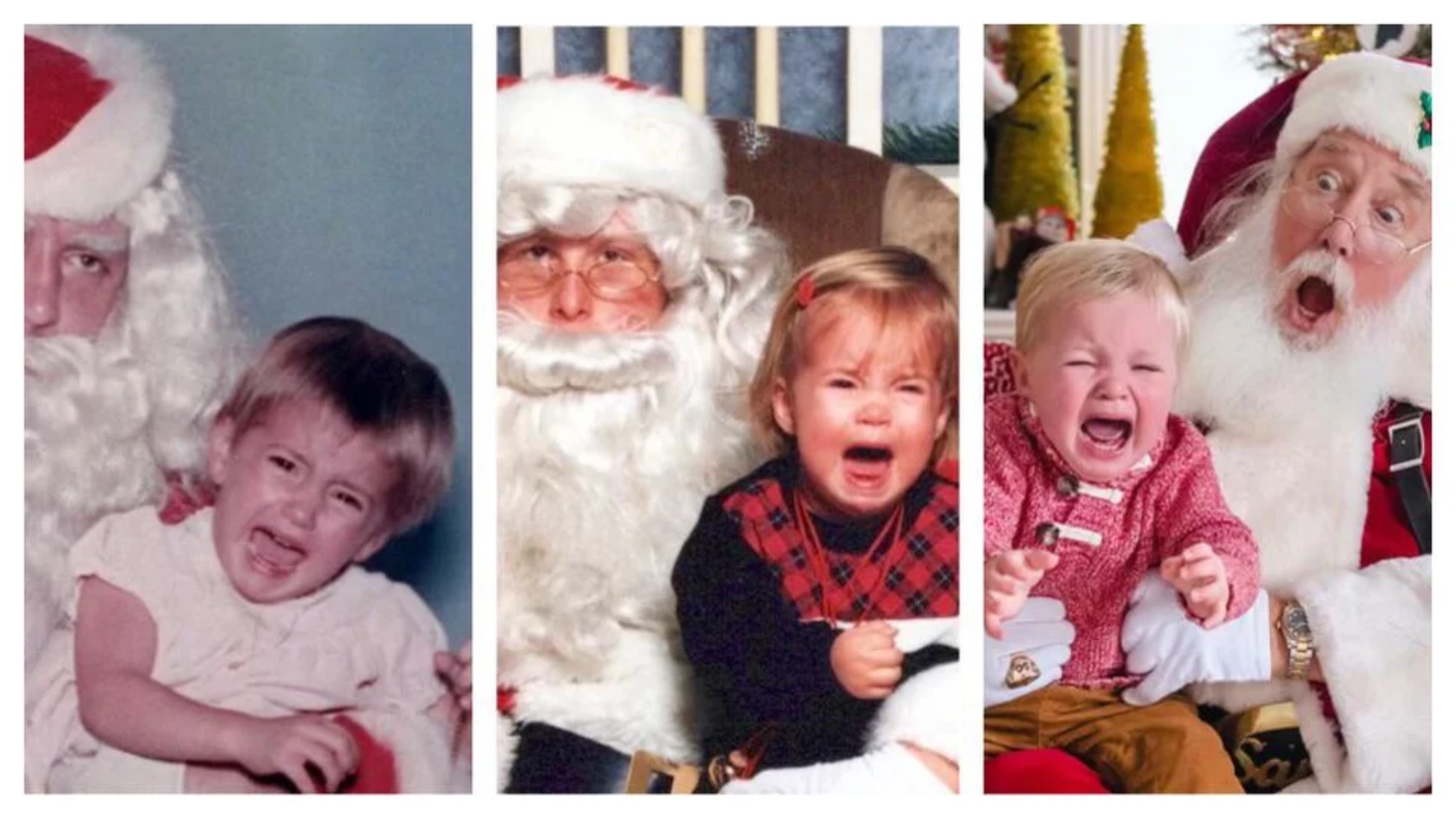 crying with Santa