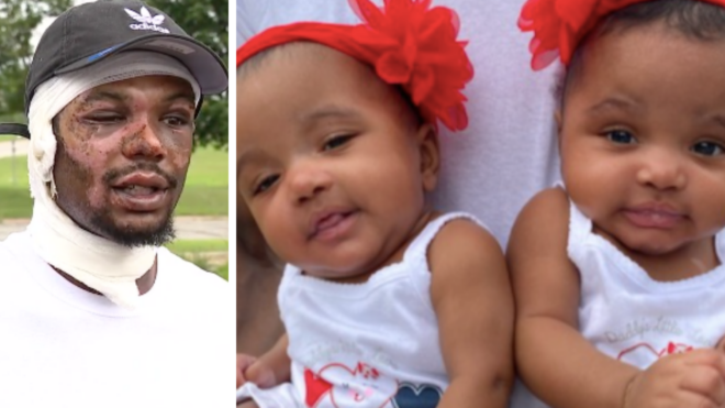Ray Lucas and twins Malaysia and Milan