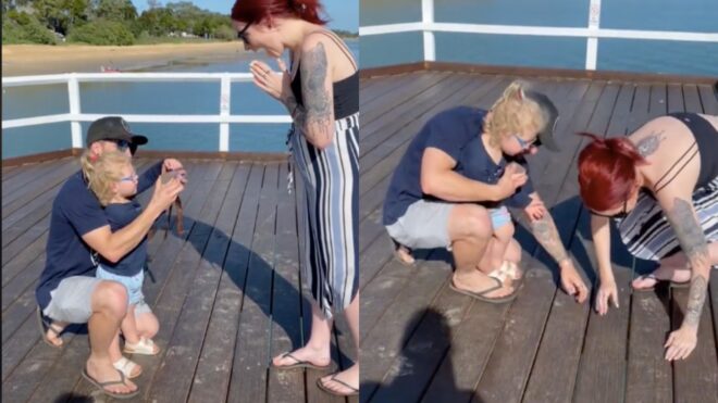 Toddler dropped engagement ring