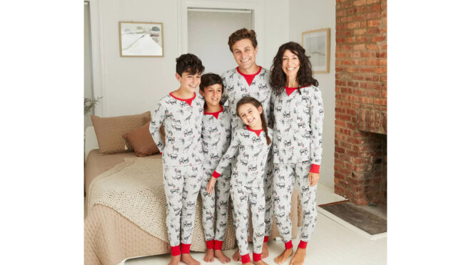 Toddler Holiday Safari Animal Print Matching Family Pajama Set