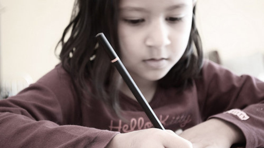 girl writing