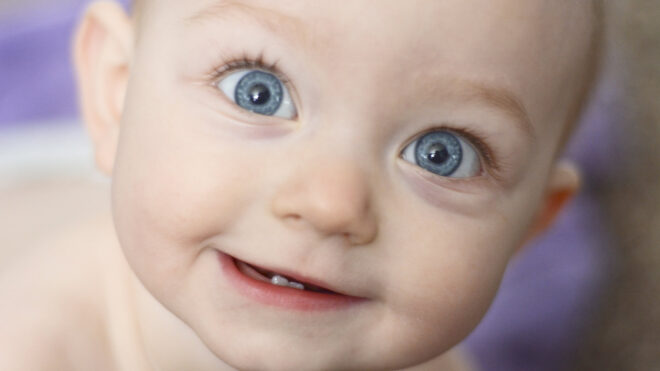 baby with teeth