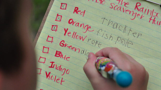 scavenger hunt checklist