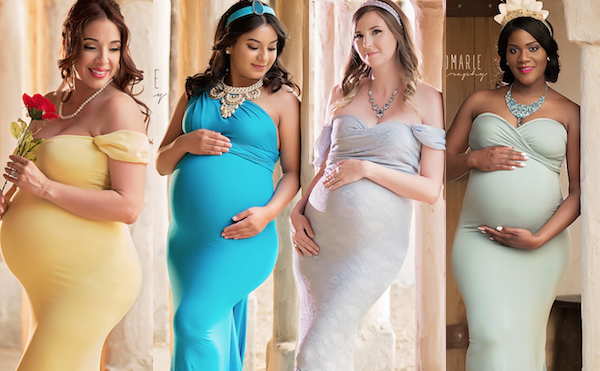 Disney Princess maternity photo shoot