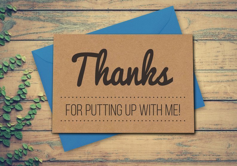 Thanks for Putting Up With Me! Mother's Day Card