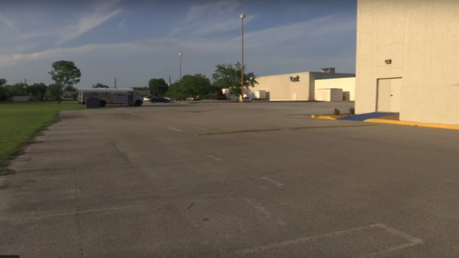Parking lot where Christopher Griffis left his son