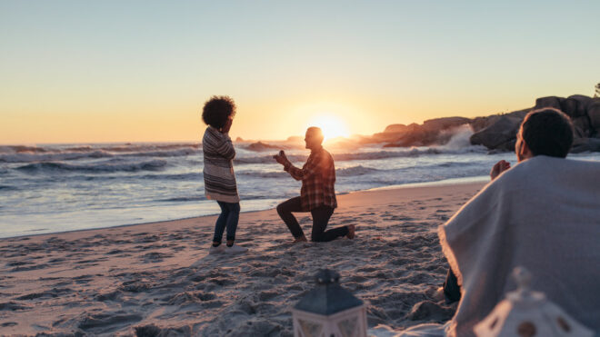 couple getting engaged
