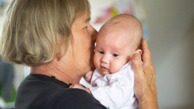 Grandma and newborn