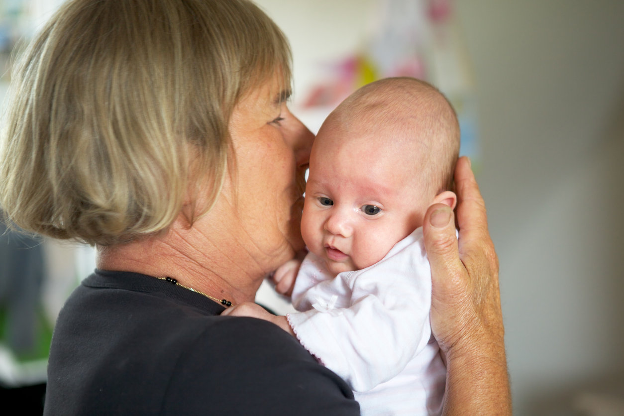 Grandma and newborn