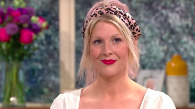 Lottie Daley appears on camera during a segment for ITV's 'This Morning'.