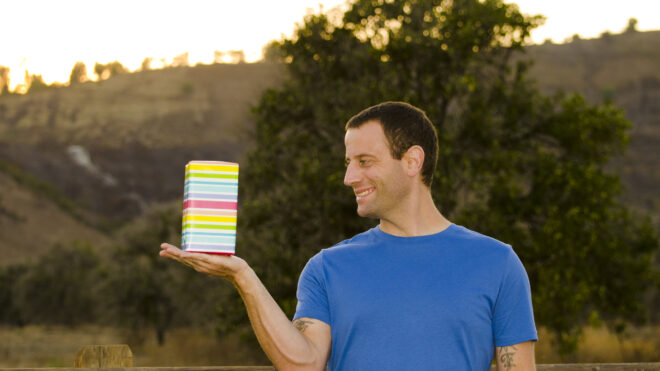 Man holding present