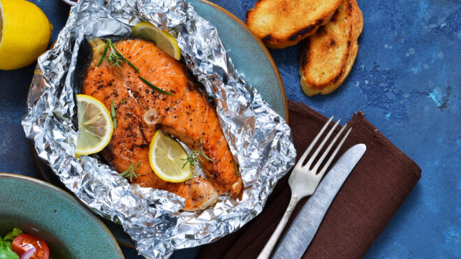 salmon foil packet