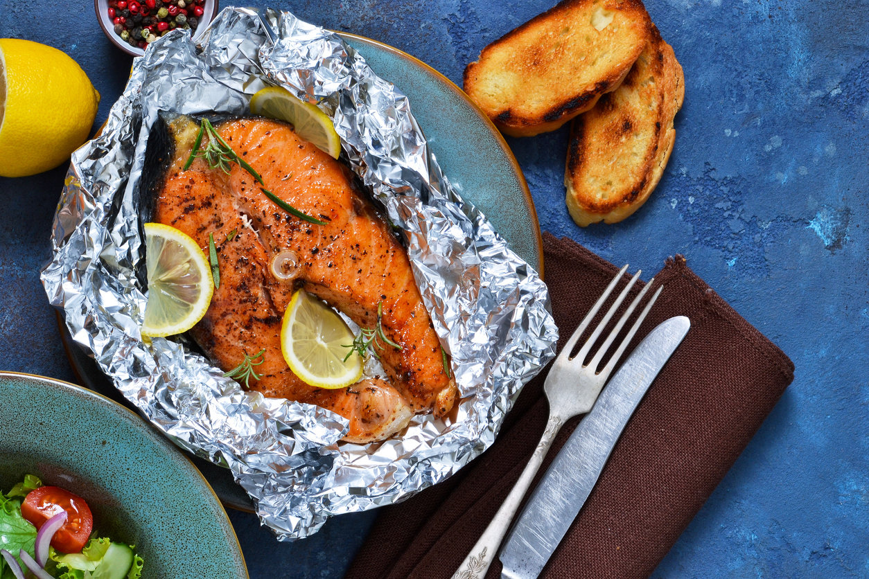 salmon foil packet